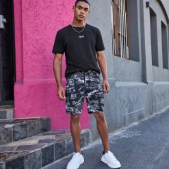Herren NKD Herren-Bermudas mit Allover-Druck