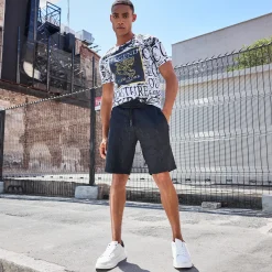 Herren NKD Herren-Bermudas mit elastischem Band