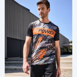 Herren NKD Herren-Funktions-T-Shirt mit Frontaudruck
