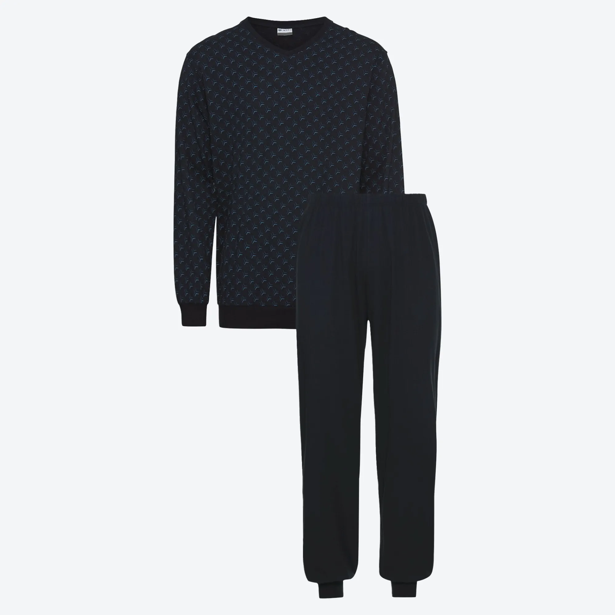 Herren NKD Herren-Pyjama mit Bündchen, 2-teilig