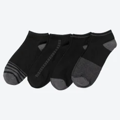 Herren NKD Herren-Sneaker-Socken mit sportlichem Streifendesign, 4er-Pack