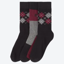Herren NKD Herren-Socken mit verschiedenen Designs, 3er-Pack