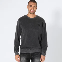 Herren NKD Herren-Sweatshirt im Acid-Washed-Design