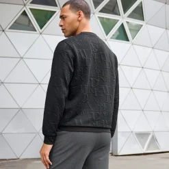 Herren NKD Herren-Sweatshirt mit Jaquard-Muster