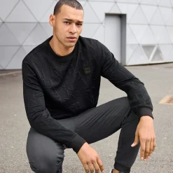 Herren NKD Herren-Sweatshirt mit Jaquard-Muster