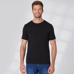 Herren NKD Herren-T-Shirt mit Rundhalsausschnitt, 2er-Pack