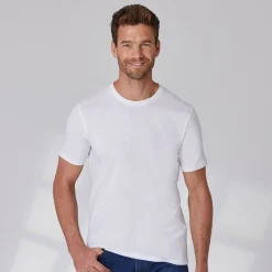 Herren NKD Herren-T-Shirt mit Rundhalsausschnitt, 2er-Pack