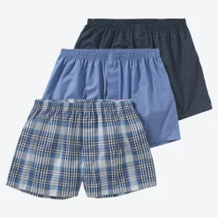 Herren NKD Herren-Webboxershorts in verschiedenen Farben, 3er-Pack