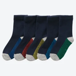 Kinder NKD Jungen-Socken mit Baumwolle, 5er Pack