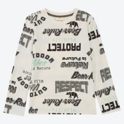 Kinder NKD Kinder-Jungen-Langarmshirt mit Schriftzügen