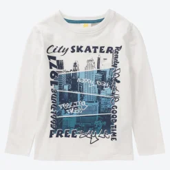 Kinder NKD Kinder-Jungen-Langarmshirt mit Frontaufdruck