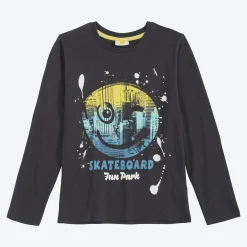 Kinder NKD Kinder-Jungen-Langarmshirt mit Frontaufdruck
