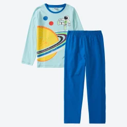 Kinder NKD Kinder-Jungen-Pyjama mit Planeten-Aufdruck, 2-teilig