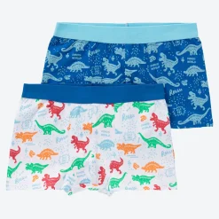 Kinder NKD Kinder-Jungen-Retroshorts mit Dinosaurier-Muster, 2er-Pack