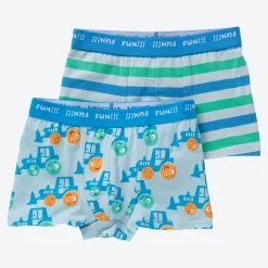 Kinder NKD Kinder-Jungen-Retroshorts mit Streifen, 2er-Pack