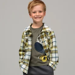Kinder NKD Kinder-Jungen-Set mit Karo-Hemd und Shirt, 2-teilig
