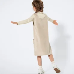 Kinder NKD Kinder-Mädchen-Kleid aus Ripp-Velours