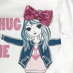 Kinder NKD Kinder-Mädchen-Langarmshirt mit Pailletten-Schleife