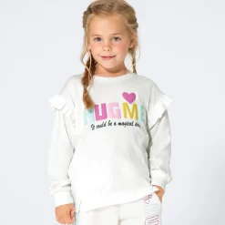 Kinder NKD Kinder-Mädchen-Langarmshirt mit Rüschen