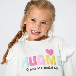Kinder NKD Kinder-Mädchen-Langarmshirt mit Rüschen