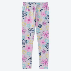Kinder NKD Kinder-Mädchen-Leggings mit bunten Blumen gemustert