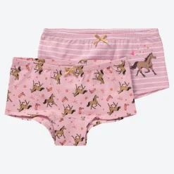 Kinder NKD Kinder-Mädchen-Panty mit Pferdemotiv, 2er-Pack