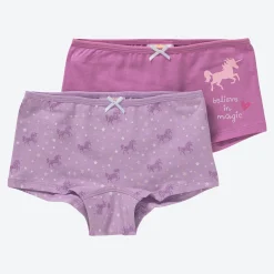 Kinder NKD Kinder-Mädchen-Panty mit Pferdemuster, 2er-Pack