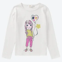 Kinder NKD Kinder-Mädchen-Shirt mit Frontaufdruck