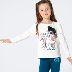 Kinder NKD Kinder-Mädchen-Shirt mit Pferdedruck