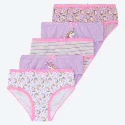 Kinder NKD Kinder-Mädchen-Slips aus Baumwolle, 5er-Pack