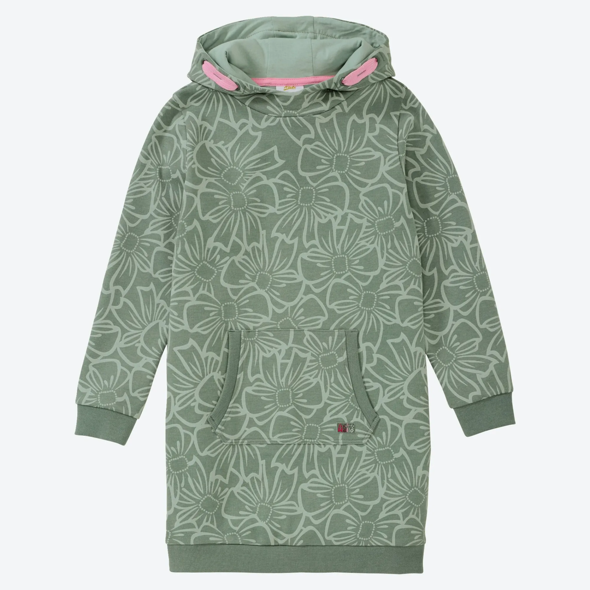 Kinder NKD Kinder-Mädchen-Sweathoodie-Kleid mit Kängurutasche