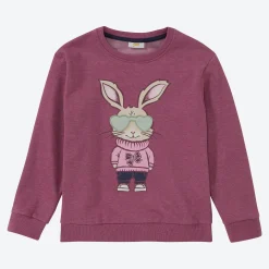 Kinder NKD Kinder-Mädchen-Sweatshirt mit Hasen-Druck