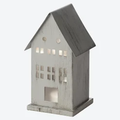 NKD LED-Haus aus Metall, ca. 7x7x15,5cm