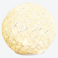 NKD LED-Rattan-Kugelleuchte mit Timerfunktion, Ø ca. 15cm