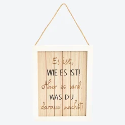 NKD Schild mit Aufschrift in verschiedenen Designs, ca. 30x24cm