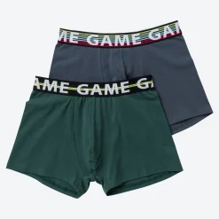 Kinder NKD Teener-Jungen-Retroshorts mit Kontrastbund, Doppelpack