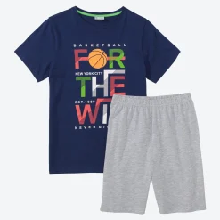 Kinder NKD Teener-Jungen-Shorty mit Druck, 2-teilig