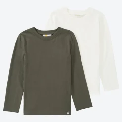 Kinder NKD Unisex-Kinder-Langarmshirt, 2er-Pack