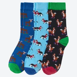 Damen NKD Unisex-Socken mit unterschiedlichen Motiven, 3er-Pack